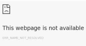 ERR_NAME_NOT_RESOLVED