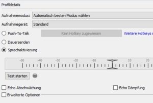 Höre mich selber im Teamspeak