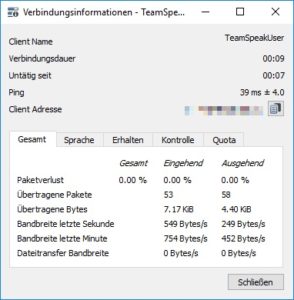 TS3: IP-Adresse von anderen anzeigen lassen