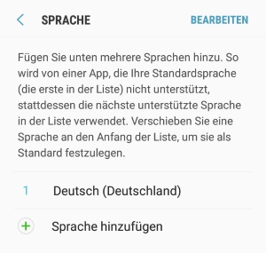 Sprache einstellen