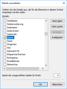 Fotos nach Datum sortieren in Windows 10