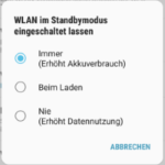 Android WLAN schaltet sich im Standby ab