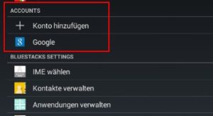 BlueStacks Google-Account wechseln und ummelden