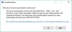 Einrastfunktion deaktivieren