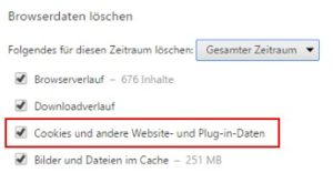 Wenn sich die Cookies nicht löschen lassen