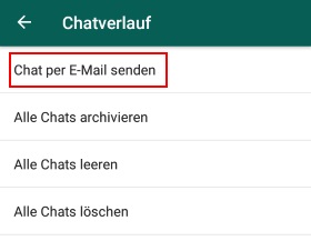 Wohin WhatsApp Chat exportieren?