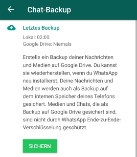Passiert whatsapp was löscht backup man wenn WhatsApp: Backup
