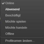 Steam Status: Abwesend und Untätig