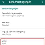 WhatsApp Benachrichtigungs-LED geht nicht